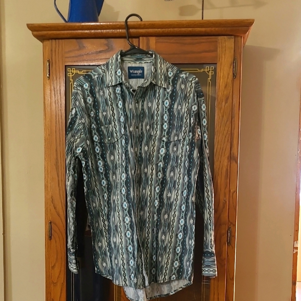 Wrangler Blue Aztec Shirt